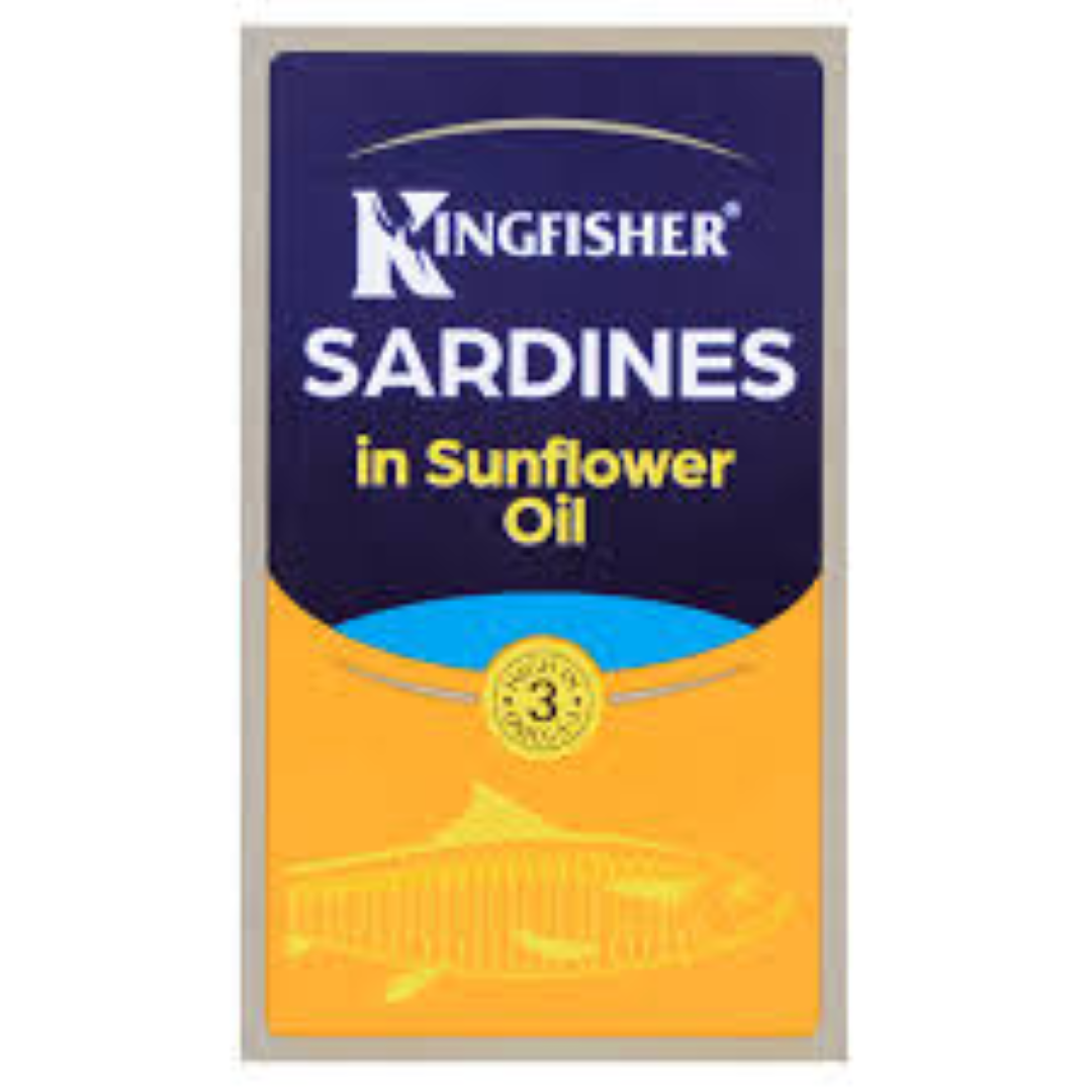 KINGFISHER SARDINES IN SUNFLOWER OIL 120G